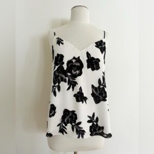 ARITZIA Babaton Everly Camisole Floral Black + White Roses